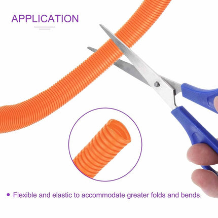 DMiotech 20ft Wire Loom Split Tubing 3/4 Inch, Cord Protectors from Pet Flexible Conduit Cable Management for Office Home Garden, Orange