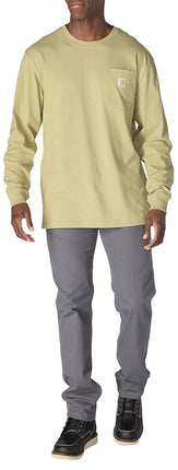 Carhartt Men's Dearborn Loose LS T-Shirt, Faded Fatigue, XS