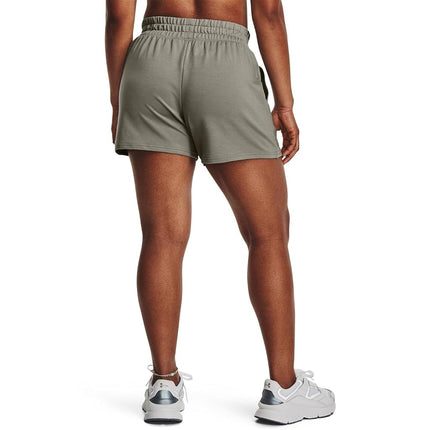 Under Armour Women's Rival Terry Shorts, (504) Grove Green / / White, XS