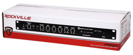 Rockville PPA20 Preamp Professional 1U Rack Mount Pre-Amplifier w/Crossover+EQ