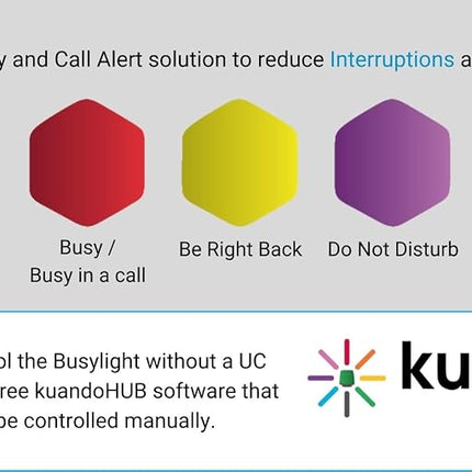 Busylight Alpha UC USB Status Light – LED Presence Indicator for Office & Home Working – Reduce Interruptions & Improve Focus – Works with Microsoft Teams, Zoom, Webex, Skype for Business