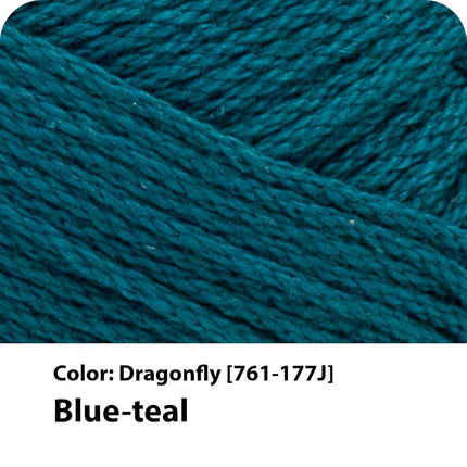 Lion Brand 24/7 Cotton Yarn, Yarn for Knitting, Crocheting, and Crafts, Dragonfly, 3 Pack