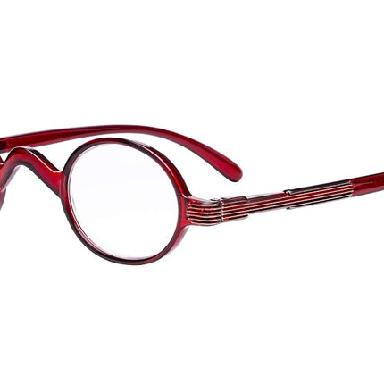 Eyekepper Readers Spring Temple Vintage Mini Small Oval Round Reading Glasses Grey +0.5