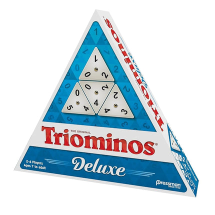 Triominos Deluxe: The Original Triangular Domino Game, Three-Sided Domino Fun for All The Family, for 2-4 Players, Ages 6+