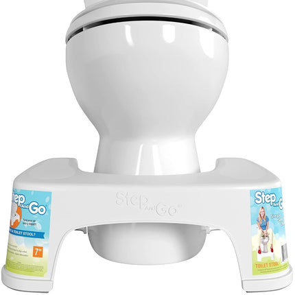 Step and go Toilet Stool 7” New - Proper Toilet Posture for Better and Healthier Results, 2 Pound