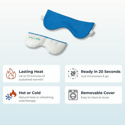 Warm Eye Compression Mask - Wet Heat Compress for Irritated Eyes and Eyelid Lumps