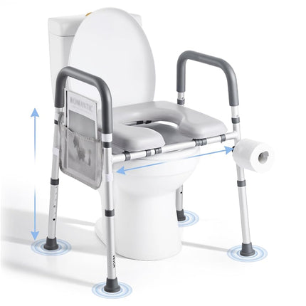 VEVOR Raised Toilet Seat with Arms, 181 kg Load Ca