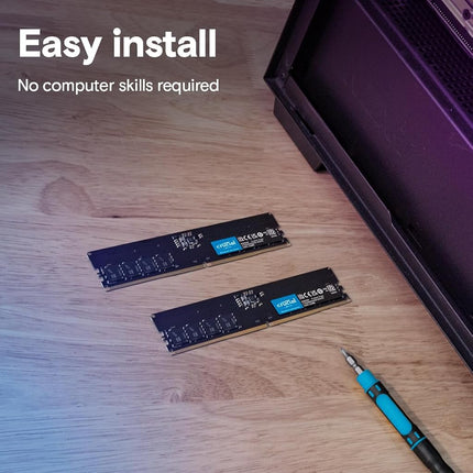 Crucial DDR5 RAM 16GB 4800MHz, Desktop Computer Memory, CL40 - CT16G48C40U5