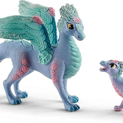 Schleich Bayala - 2Pc Flower Dragon And Baby Toy Figurine - Kids 5+ | 70592