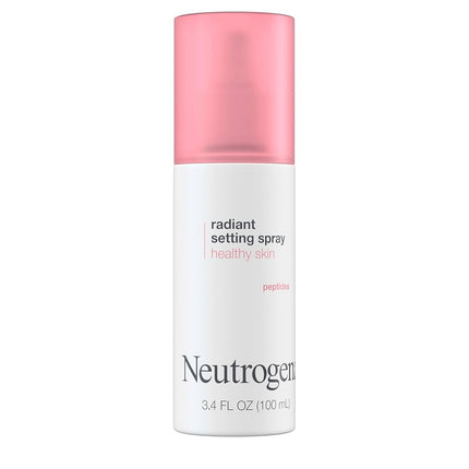 Neutrogena Radiant Makeup Setting Spray, Long-Lasting & Weightless Face Setting Mist for Healthy Looking, Glowing Skin, 3.4 Fl Oz