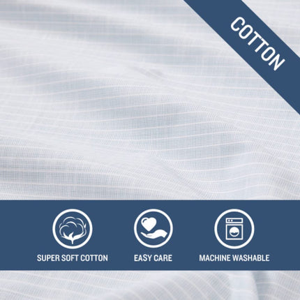 Tommy Bahama - Queen Sheets, Cotton Percale Bedding Set, Crisp & Cool, Stylish Home Decor (Ala Moana Stripe Blue, Queen)