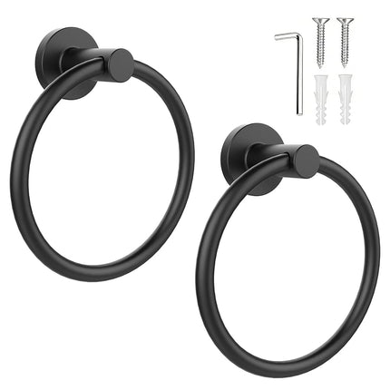 SetSail Towel Holder for Bathroom Wall Matte Black