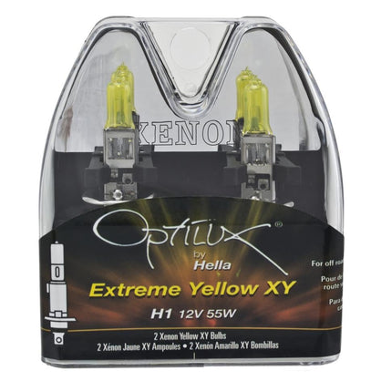 Hella Optilux H71070642 XY Series H1 12V 55W Xenon Yellow Halogen Bulb Set