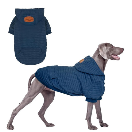 BEAUTYZOO Large Dog Hoodie Sweater with Pockets, D