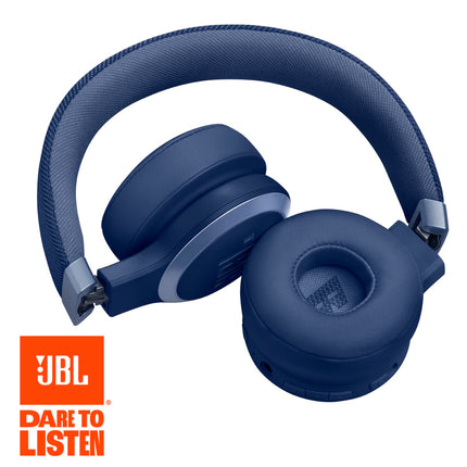 JBL Live 670NC - Auriculares inalámbricos supraaurales con cancelación de ruido adaptativa con Smart Ambient, hasta 65 horas de batería con carga rápida, diseño ligero, cómodo y plegable (azul)