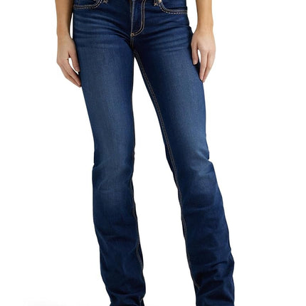 Wrangler Women's Retro Mid Rise Boot Cut Jean, Dar