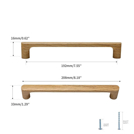Evionlin Burlywood Round 7-1/2in 2 pcs Wooden Drawer Pulls Handle pulls for cabinets Kitchen Cabinet Drawer pulls Cabinet Door Pull