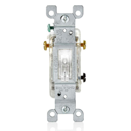 Leviton Toggle LED Illuminated 3-Way Switch, 15 Am