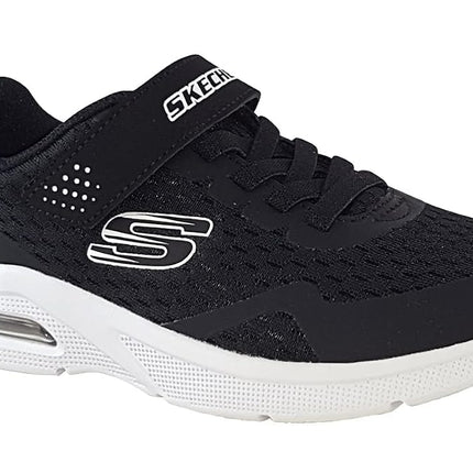 Skechers Boy's Microspec Max Torvix Sneaker, Black Textile Black White Trim, 10 UK