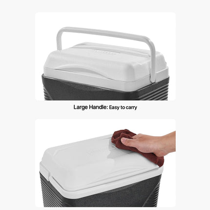VEVOR Portable Cooler, 8.5 QT Hard Cooler with Ice Retention and Heavy-Duty Handles, Lightweight Rigid Material Insulated Portable Cooler, Suitable for Family Picnics and Short Trips