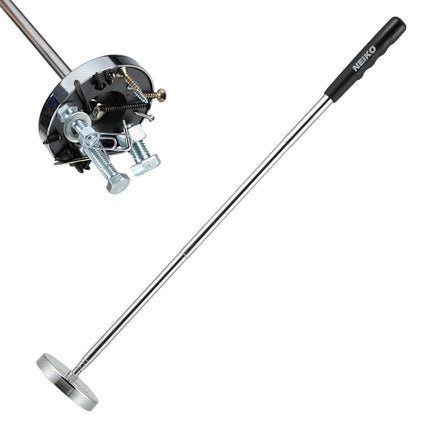 Neiko 53426A 35LB Magnetic Pick Up Tool, Large Magnet with 3.3" Head, Extendable Magnetic Sweeper on a Stick up to 33.5 Inches, Nail Finder Pickup Tool, 5 Section Stainless Steel Shaft
