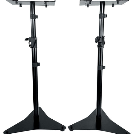 Soportes para altavoces de monitor de estudio tipo estantería Rockville RVSM5 (par) con altura ajustable, color negro