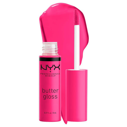 NYX PROFESSIONAL MAKEUP Butter Lip Gloss, 3 Colors, Angel Food Cake, Creme Brulee, Madeleine, 0.27 Fl Oz, Pack of 3