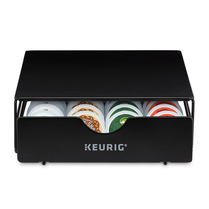 Tiroir de rangement mince et non roulant Keurig, rangement pour dosettes de café, peut contenir jusqu'à 24 dosettes Keurig K-Cup, noir, tiroir de rangement - 24 unités (l'emballage peut varier)