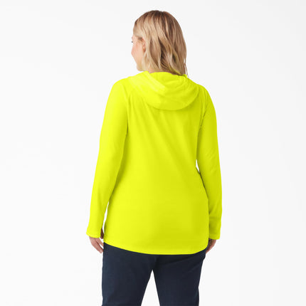 Camisa de rendimiento Temp-iq con protección solar Dickies para mujer, talla grande, amarillo brillante, 3X