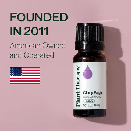 Plant Therapy Clary Sage Essential Oil 10 mL (1/3 oz) 100% Pure, Undiluted, Therapeutic Grade