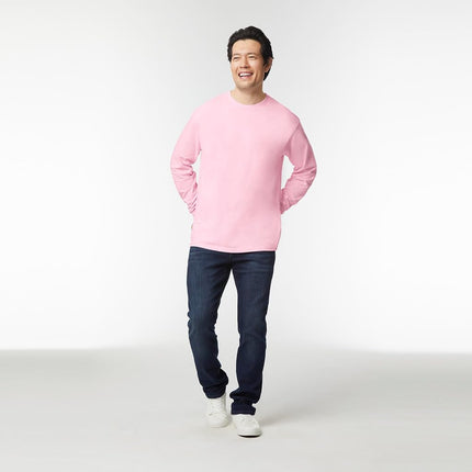 Gildan Unisex's Ultra Cotton Long Sleeve T-Shirt, Style G2400, Multipack, Light Pink (3-Pack), S (Pack of 3)