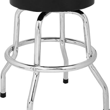 Fender Custom Shop Chevron Logo Swivel Barstool, Great Gifts for Dad, with 1 Year Limited Warranty, Simple Assembly, Black/Black, 24"
