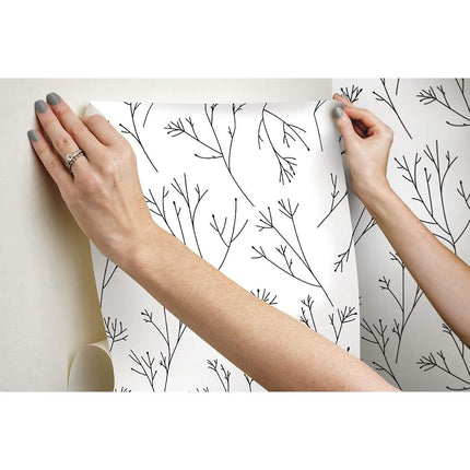 RoomMates RMK11675WP Twigs RMK1167, Black and White