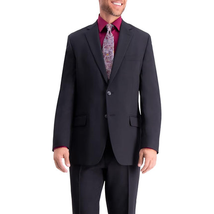 Haggar Traje para hombre de ajuste a medida con rendimiento para viajes - Pantalones y chaquetas, negro, talla 42 corta