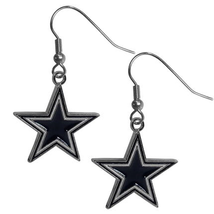 Siskiyou Sports NFL Dallas Cowboys Chrome Dangle Earrings