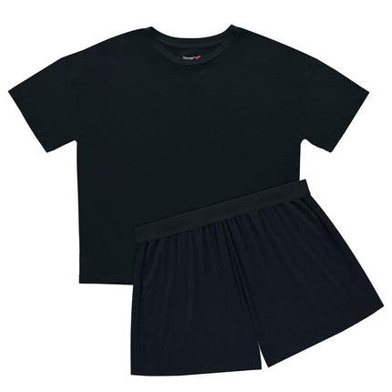 Conjunto de camiseta y shorts de dormir Hanes Originals Supersoft para mujer, ropa cómoda de casa/para dormir
