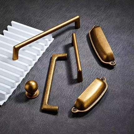 khtumeware 6 Pack 12 3/5 Inch(320mm) Hole Centers Vintage Antique Brass Kitchen Cabinet Pulls, Aged Brass Drawer Pulls Kitchen Cabinet Hardware for Cupboard Drawer Handles Dresser Retro Pulls