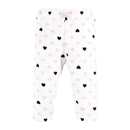 Hudson Baby Conjunto de body de algodón, pantalón y zapatos para bebé niña, Girl Daddy Rosa Azul Marino, 12-18 meses