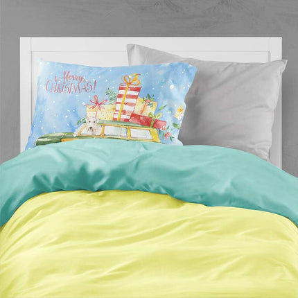 Merry Christmas Wheaten Terrier Fabric Standard Pillowcase