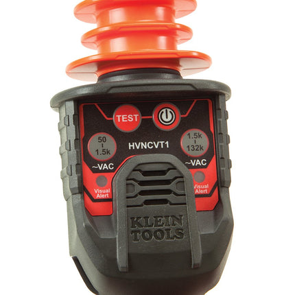 Klein Tools HVNCVT-1 Dual-Range Non-Contact High-Voltage Tester, Dual-Range, Audio/Visual Indicators, Water Resistant, With Case and Battery