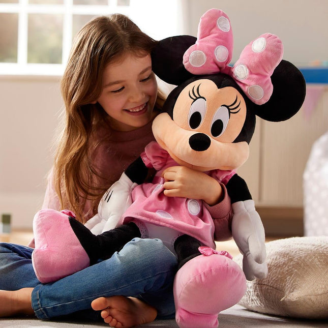 Disney Store Official Minnie Mouse Plush, Pink Dress, Large 21 ¼ Inches, Disney Stuffed Animals, Soft and Cuddly Toy, Plushies for Kids and Fans, Suitable for All