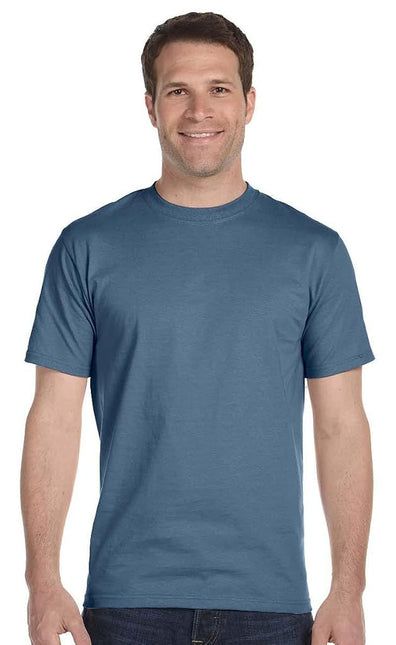 Hanes Beefy-T Men`s Short-Sleeve T-Shirt - Denim Blue - 3XL