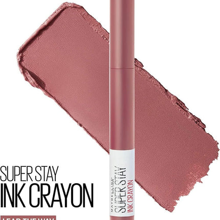Maybelline New York, Lipstick, Matte & Smudge-Free, Superstay Crayon Ink, 12g, Lead The Way