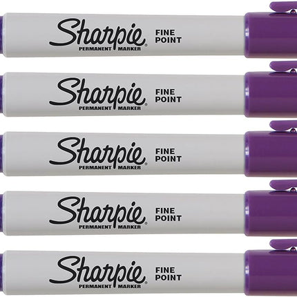 Sharpie Purple Markers, Fine Point Tip, Permanent 