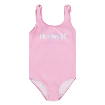 Traje de baño de una pieza Hurley para niñas, rosa, talla XG