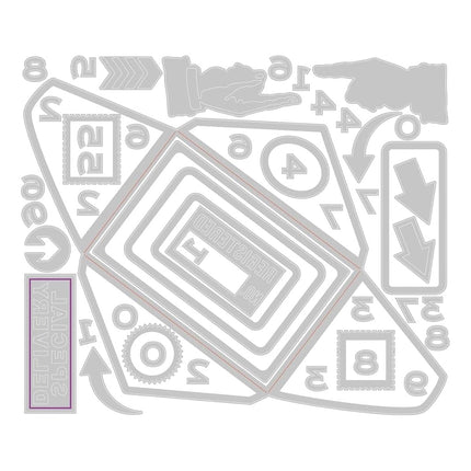 Sizzix Thinlits Die Set 48PK Postale by Tim Holtz | 665927 | Chapter 3 2022, Multicolor, One Size