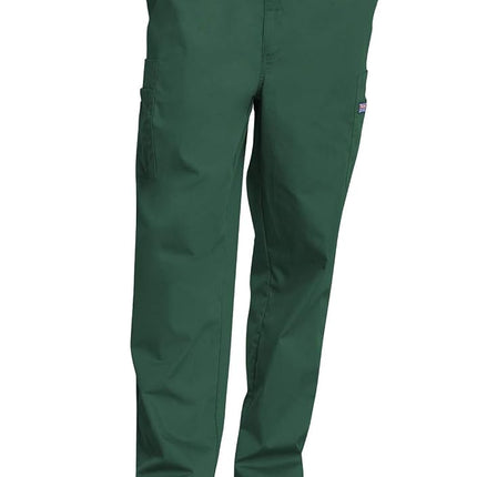 CHEROKEE Men's Drawstring Cargo Scrub Pant, Hunter