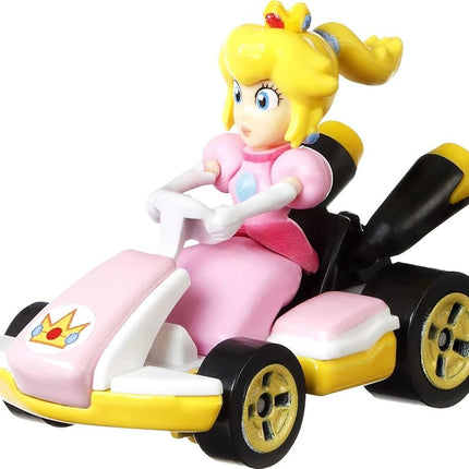 Hot Wheels GXX97 Mario Kart Vehicle 4-Pack, Fan-Favorite Characters Includes 1 Exclusive Model, Collectible Gift for Kids & Fans Ages 3 Years Old & Up, Multicolor, 5.08 cm*3.18 cm*7.62 cm
