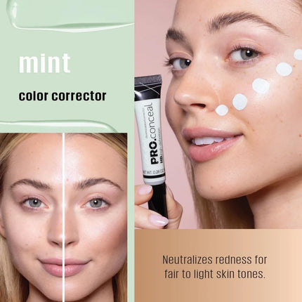 L.A. Girl Mint Corrector, 0.28 Oz, Neutralizes Redness for Fair Skin Tones