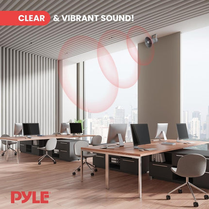 Pyle Indoor/Outdoor PA Horn Speaker, 9.7 Inch PA Speaker Loud Sound with 70V Transformer 20-Watt Mounting Included